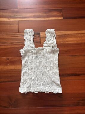 Free People Cream Seamless Love Letter Tank